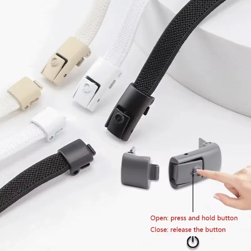 Press-Lock Elastic No-Tie Shoelaces