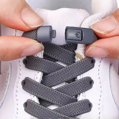 Press-Lock Elastic No-Tie Shoelaces